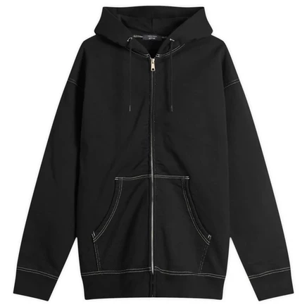 Мужское худи COMME des GARONS HOMME Garment Dyed Zip, черное