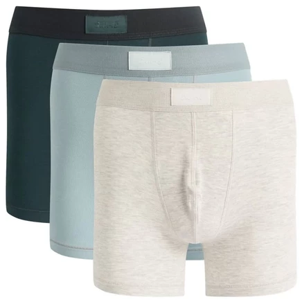 Мужские боксеры Skims Cotton Boxer Brief 3″, 3 шт., зеленый мульти