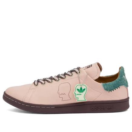 Мужские кроссовки Adidas Stan Smith, розово-зелено-бежевые