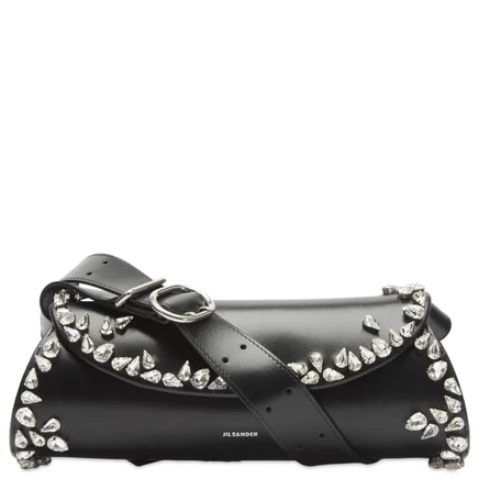 Женская сумка Jil Sander Cannolo с декором, черная