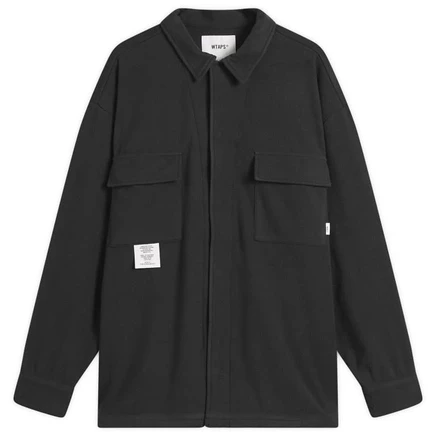 Верхняя рубашка с рисунком на спине из поли-флиса WTAPS black