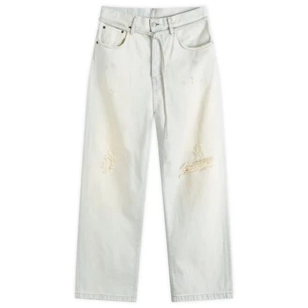 Мужские джинсы Acne Studios 2023 Shorebreak, голубые/белые