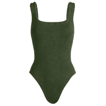 Купальник с квадратным вырезом Hunza G metallic khaki