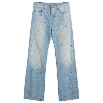 Мужские джинсы Off-White Paint Denim, темно-синие