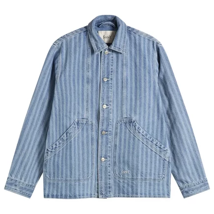 Мужская рубашка-куртка Foret Berry Denim, в полоску