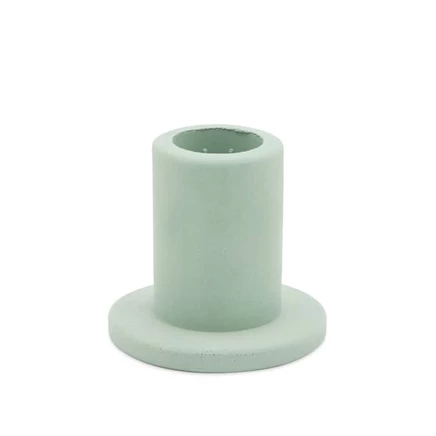 Подсвечник из бетонной трубы СЕНА emerald green