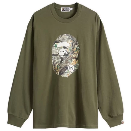 Мужская футболка A Bathing Ape Tree Edge Camo, оливковая