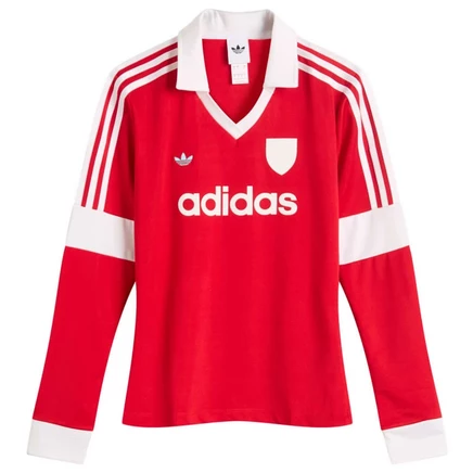 Мужская футболка Adidas Footie Collar с воротником-поло, алая