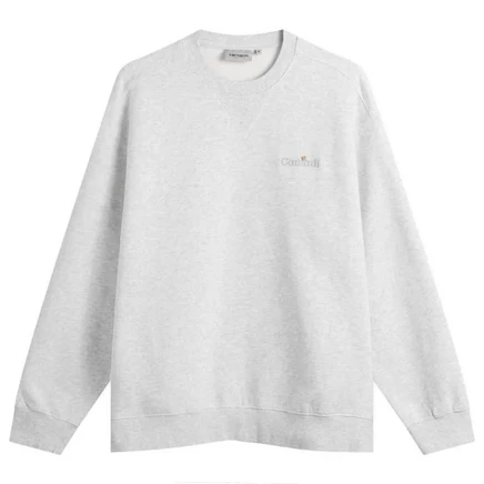 Мужской свитшот Carhartt WIP Label, серый меланж