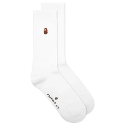 Мужские носки A Bathing Ape One Point, белые