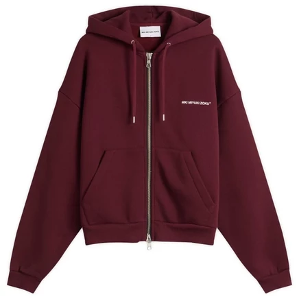 Толстовка с капюшоном MKI Uniform на молнии - представлена компанией END. burgundy