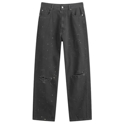 Джинсы с прямыми штанинами MM6 Maison Margiela black