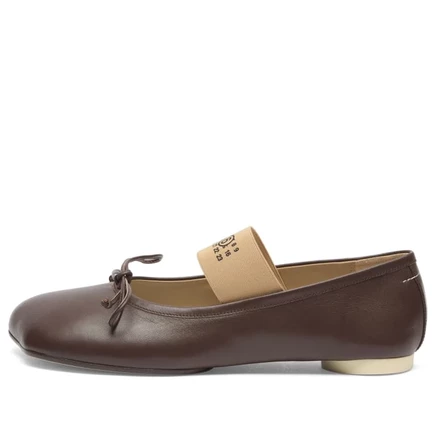 Женские балетки MM6 Maison Margiela, коричневые