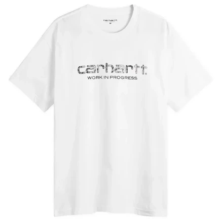 Футболка Carhartt WIP Snake Script Logo, белая