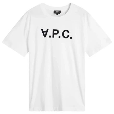Футболка с логотипом A.P.C. VPC white & dark navy