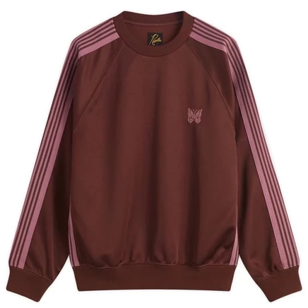 Мужской свитшот Needles Track Crew Neck, коричневый