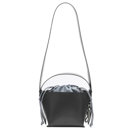 Мужская плечевая сумка F/CE Tech Leather Bucket, серая