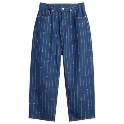 Мужские джинсы Drole De Monsieur Monogram широкие, стоунвош