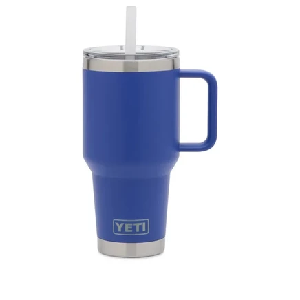Термокружка Yeti Rambler с трубочкой 994 мл, синяя