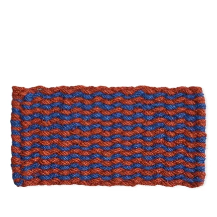Придверный коврик HAY Coco Stripe Wave, коричнево-синий
