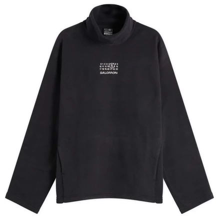Флисовая кофта MM6 x Salomon High Neck, черная