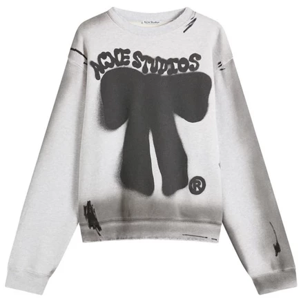 Мужской свитшот Acne Studios Franziska Bow, светло-серый