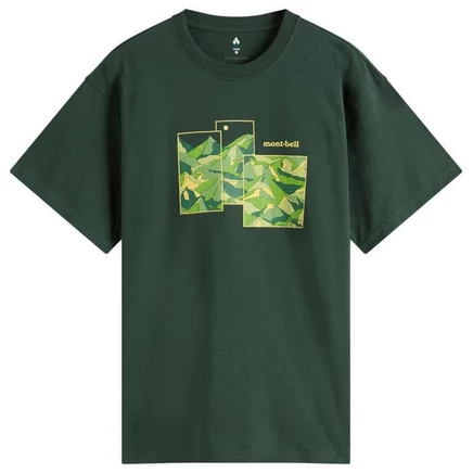Футболка с коллажем из горы Монтбелл dark green