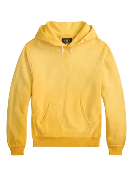 Мужское худи ralph lauren rrl флисовое с кулиской, желтое