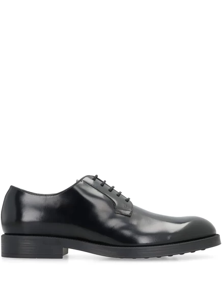 Дерби Tod's на шнуровке из кожи, черные