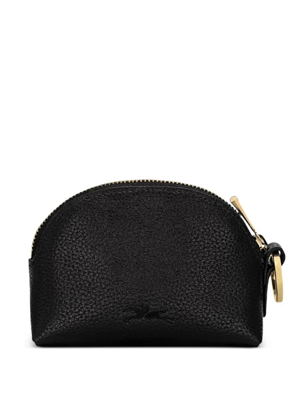 Женская кожаная монетница Longchamp, черная