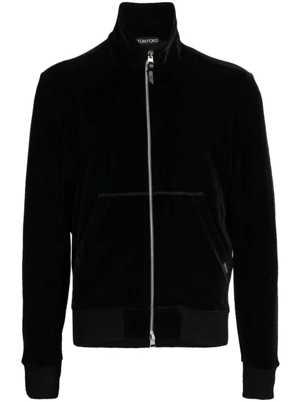 Бархатная куртка TOM FORD на молнии black