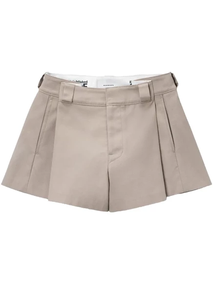 Плиссированные шорты Alexander Wang с высокой талией  neutrals
