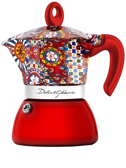 Мока-кофеварка Dolce & Gabbana x Bialetti Moka Induction на 2 чашки, красная
