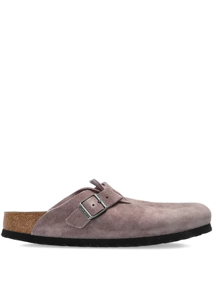 Сандалии Birkenstock замшевые с регулируемым ремешком, серые