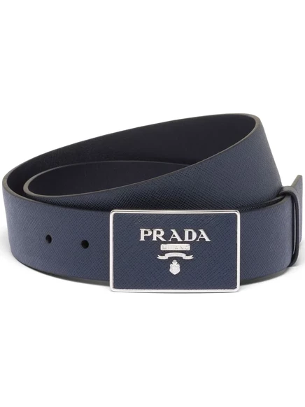 Мужской ремень Prada Saffiano, темно-синий