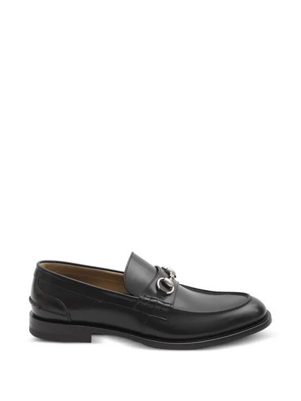 Мужские кожаные лоферы Gucci Horsebit, черные