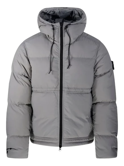 Стеганая куртка с капюшоном Stone Island grey