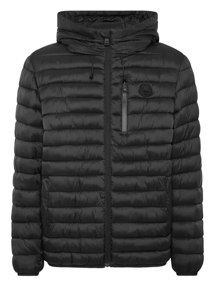 Мужская стёганая куртка Plein Sport Bollo Tiger, черная