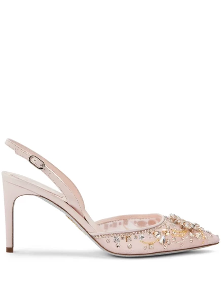 Женские лодочки René Caovilla Cinderella 75 мм, розовые