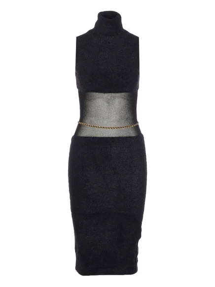 Платье миди без рукавов Elisabetta Franchi black