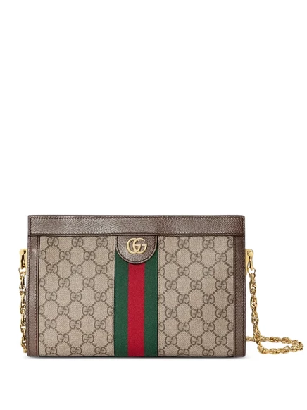 Женская сумка через плечо Gucci Ophidia medium, бежевая