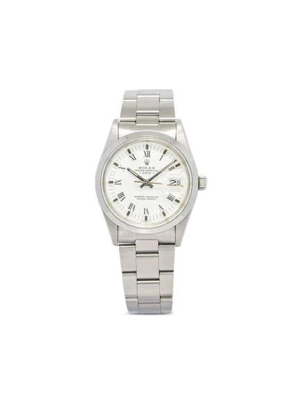 Мужские часы Rolex Oyster Perpetual Date 34 мм, белые
