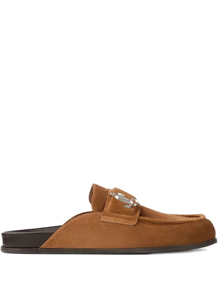 Замшевые тапочки Jimmy Choo Milo brown