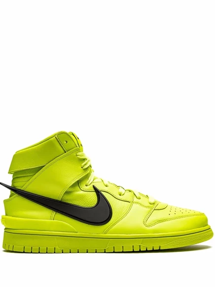 Кроссовки Nike x AMBUSH Dunk High Flash Lime, зеленые