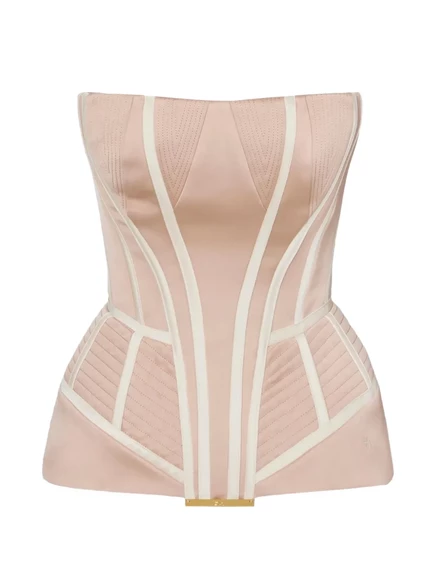 Женский топ-бюстье Elisabetta Franchi из атласа, розовый