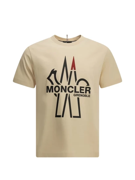 Мужская футболка Moncler Grenoble с логотипом, белая