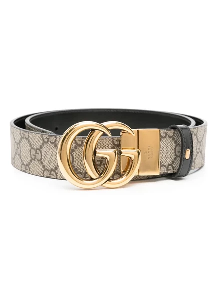 Женский ремень Gucci GG Marmont двусторонний, бежевый