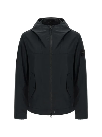 Мужская куртка Stone Island S.I. Ghost с капюшоном, черная