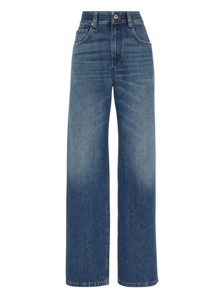 Женские джинсы-бойфренды Brunello Cucinelli Contemporary, синие