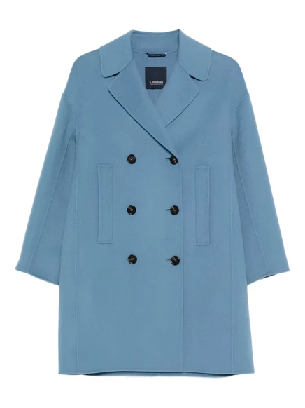 Женское двубортное пальто S. Max Mara, синее